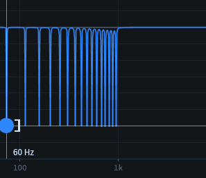 Adding more notches also builds up attenuation of the useful signal
