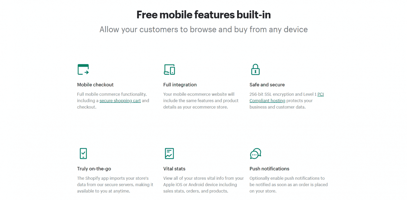 Shopify mobile