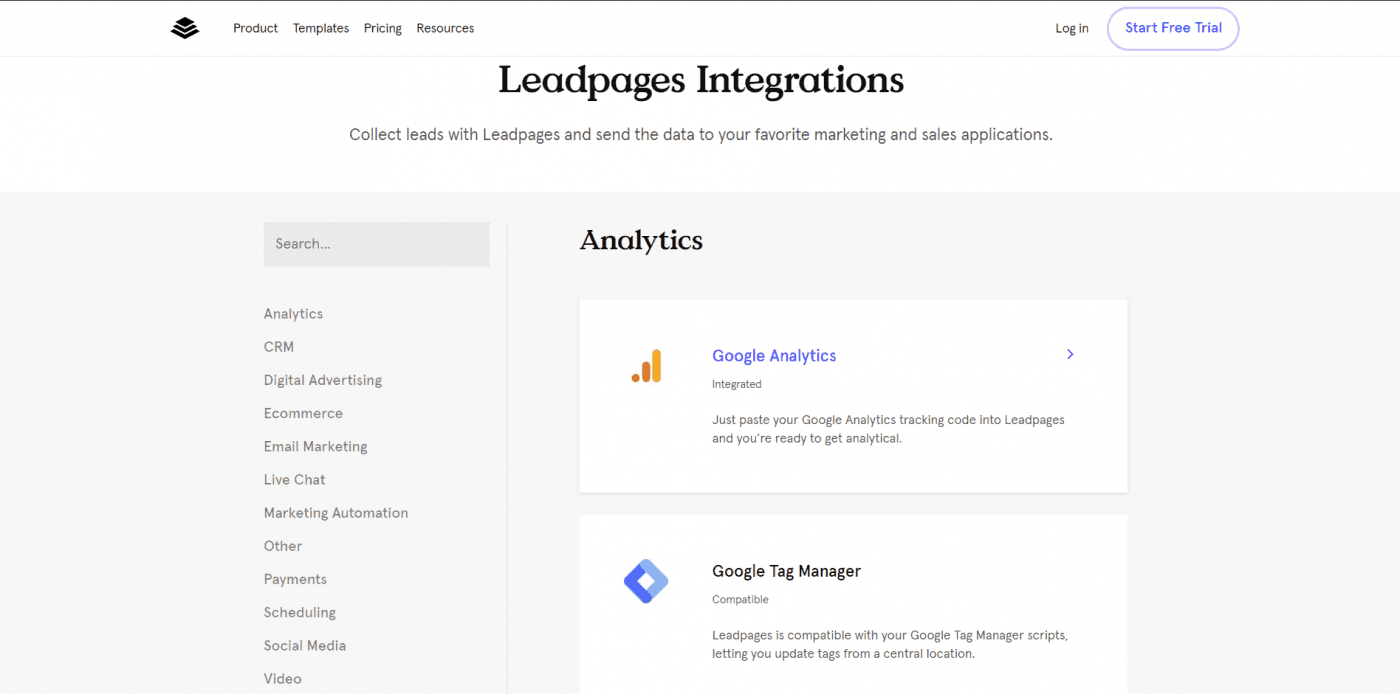 Leadpages integrations