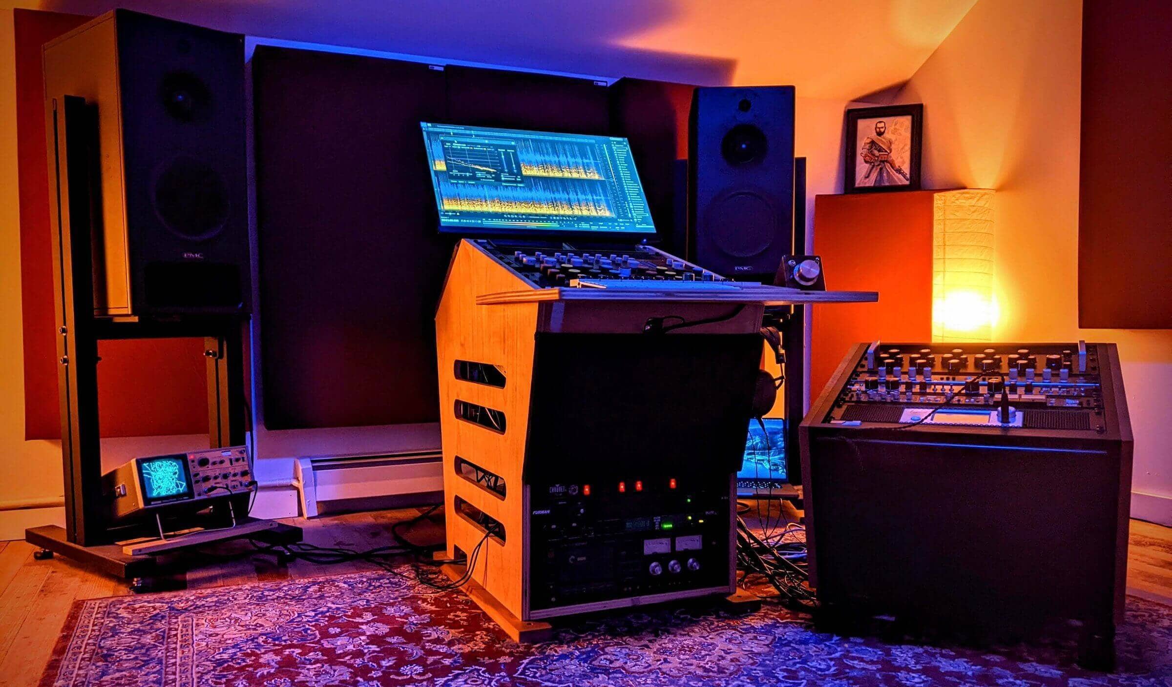 The hybrid mastering room at Flotown Mastering