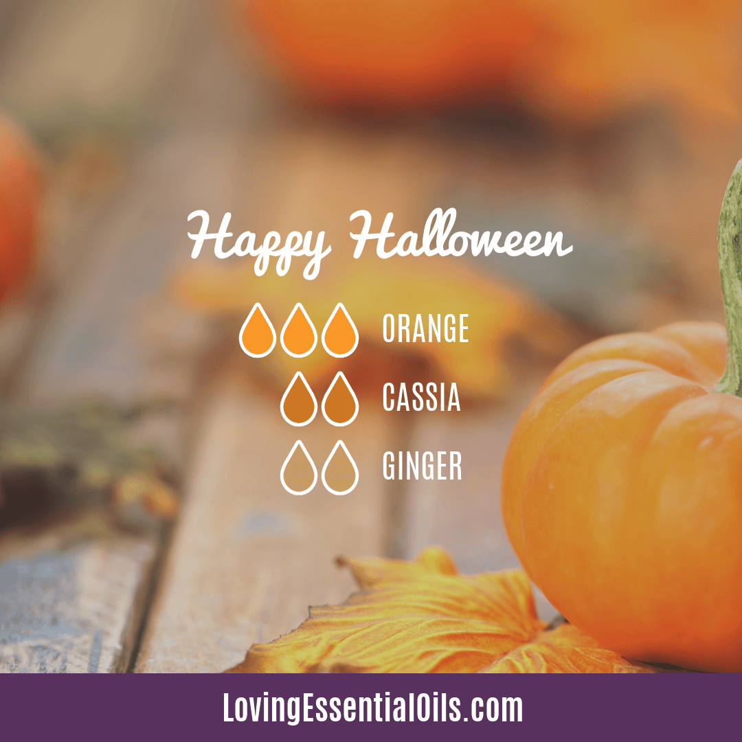 Happy Halloween diffuser blend with orange, cassia and ginger by Loving Essential Oils