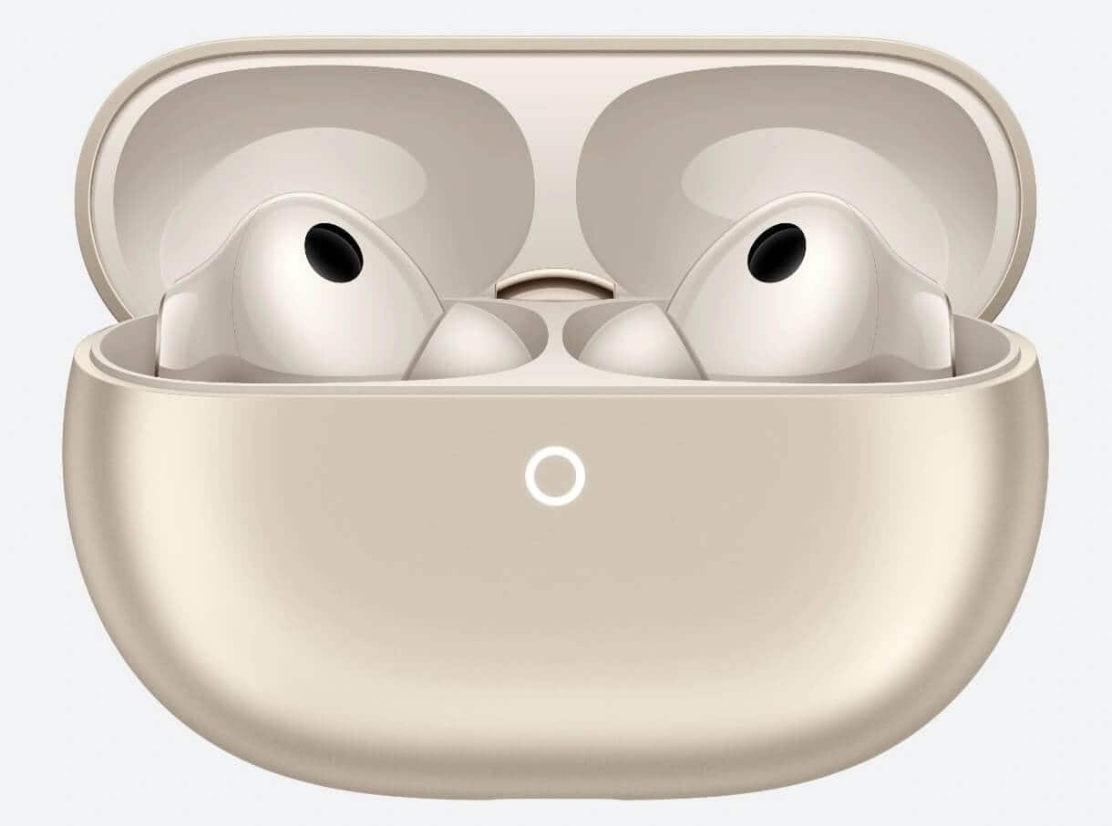 Earbuds being used outdoors