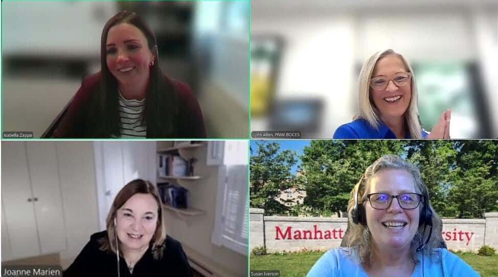 screenshot of four people in dissertation zoom meeting