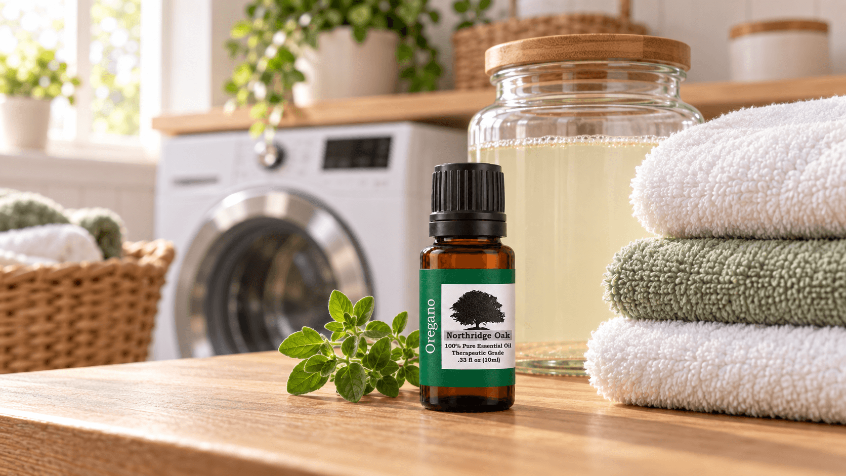Oregano Essential Oil for Laundry and Household Odors