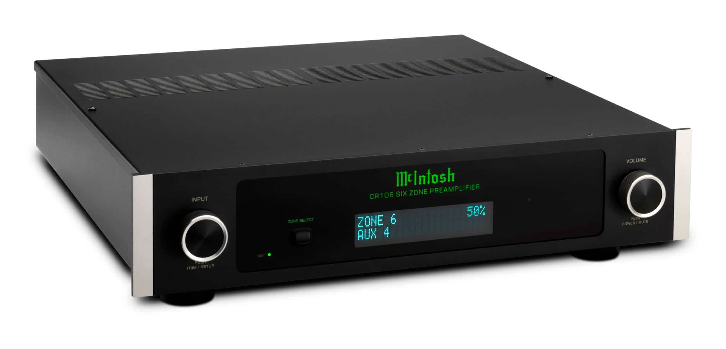 McIntosh CR106 6-Zone Preamplifier - Angle View