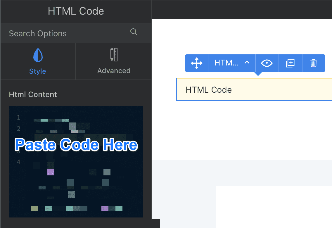 Code pasted into HTML Code module