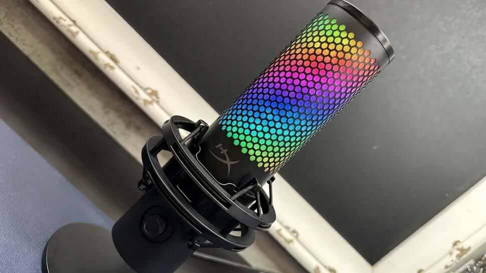 HyperX QuadCast 2 S microphone with RGB lighting