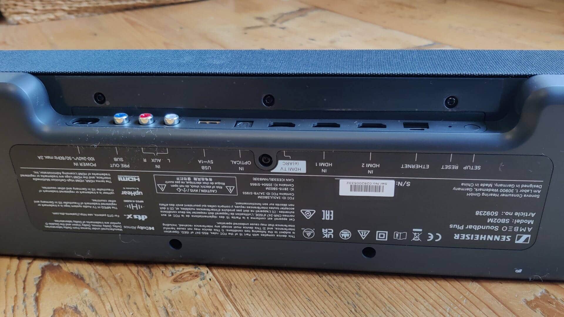 The top panel reveals plenty of connectivity options for versatile setups