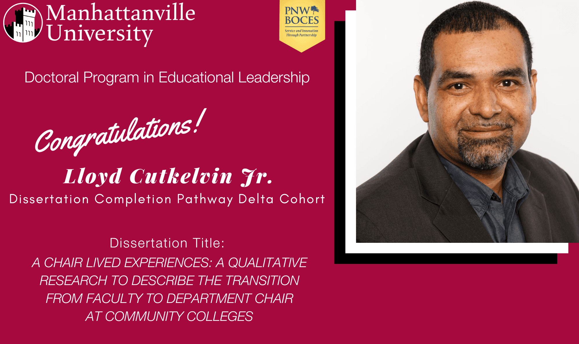 Successful Final Dissertation Defense - Congratulations to Lloyd Cutkelvin Jr.!