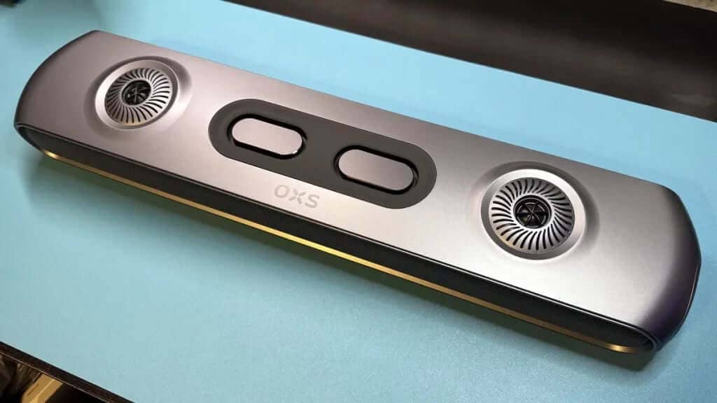 Unique gaming soundbar with neck speakers