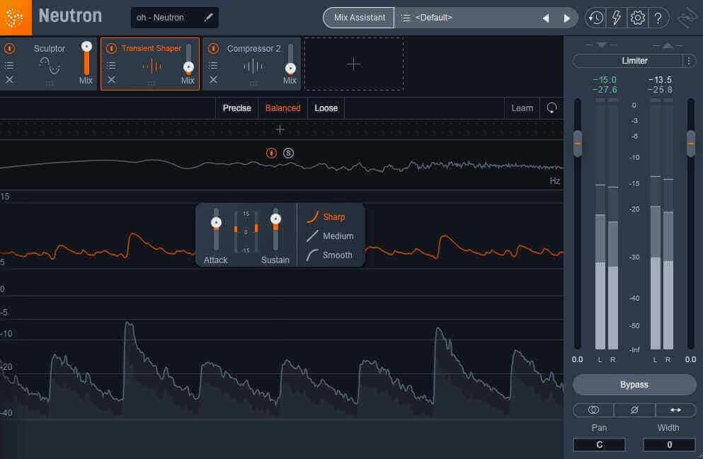 Adding some attack and sustain in parallel with the Transient Shaper