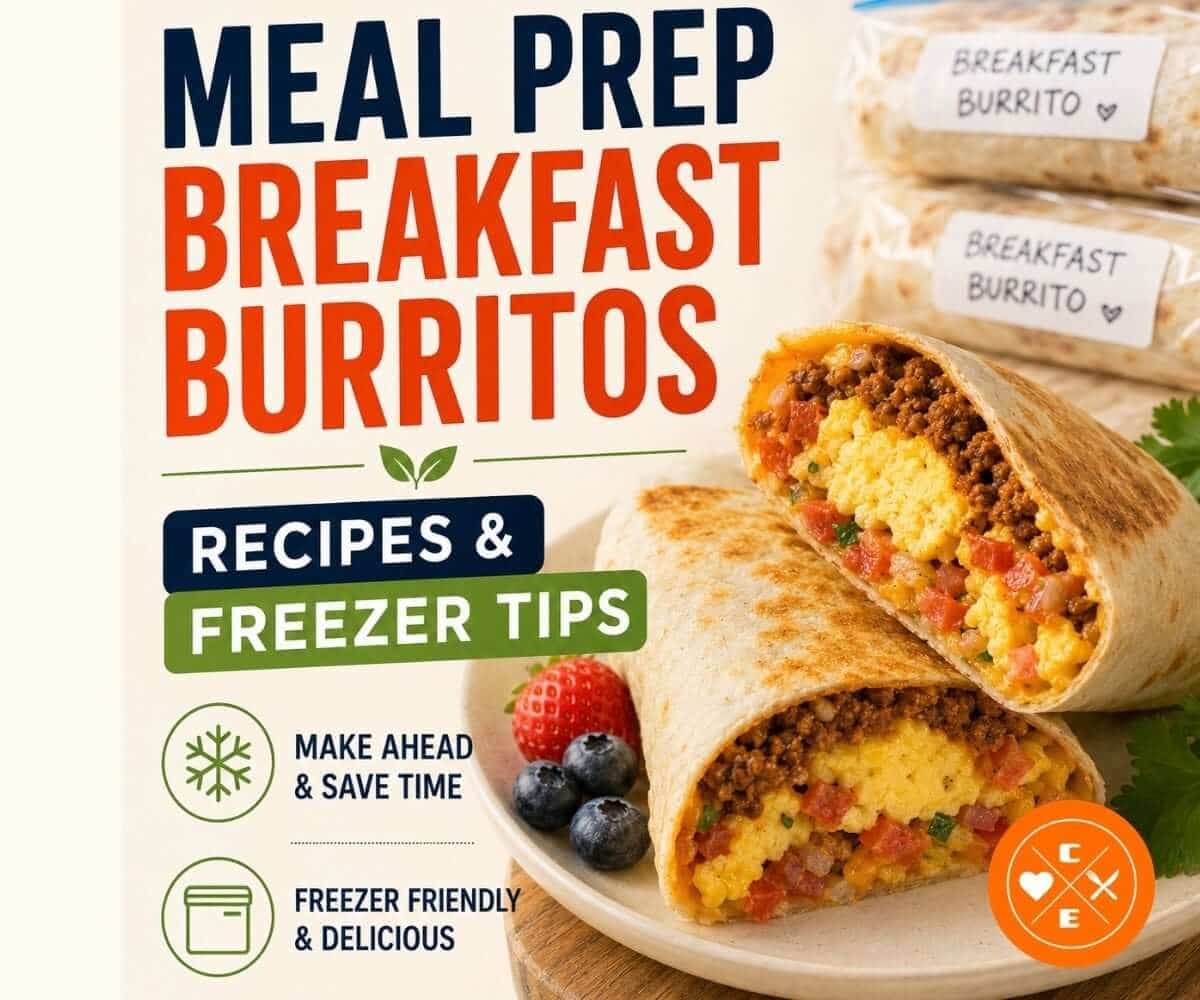 Meal Prep Breakfast Burritos: Recipes + Freezer Tips