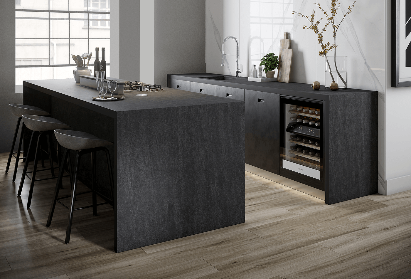 Midnight Shade Bromo Natural Dekton for Dusky Home Decors!