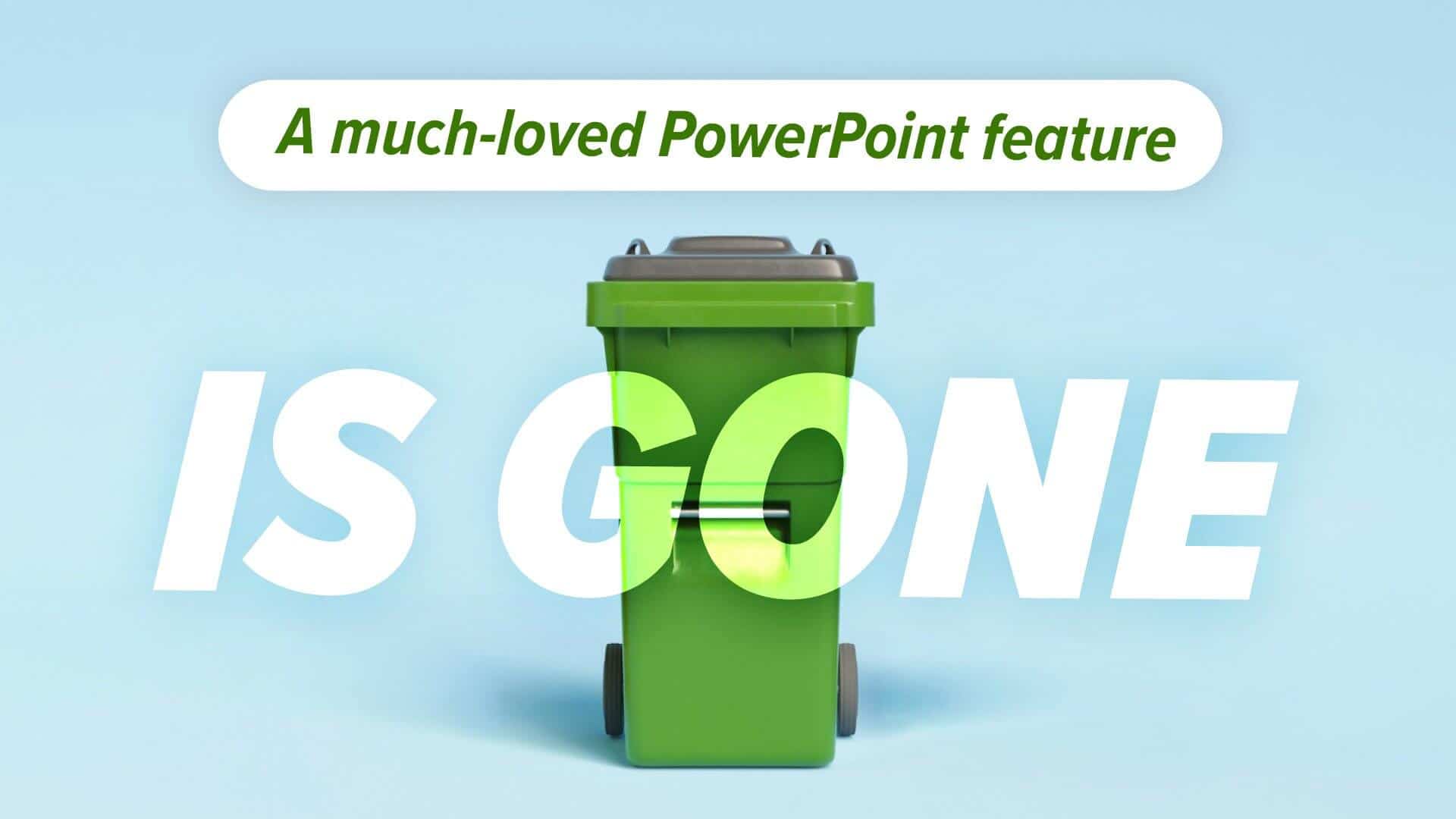 PowerPoint drops its “Reuse Slides” feature