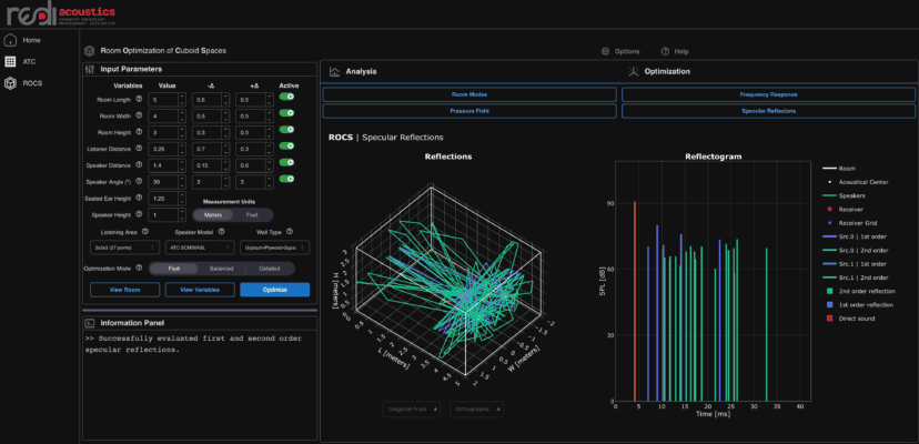 REDI Acoustic Design Insights and ROCS Web App: Precision in Room Acoustics