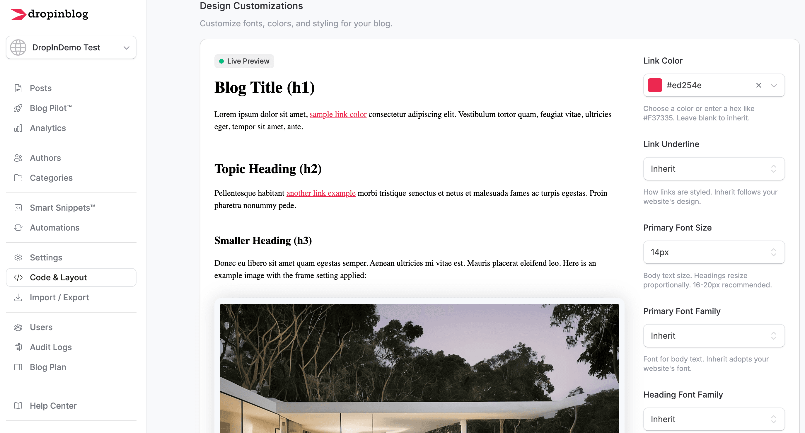 DropInBlog Design Customizations: Style your HighLevel blog