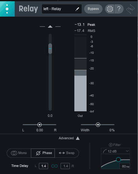 Adding a delay on the left side with Relay