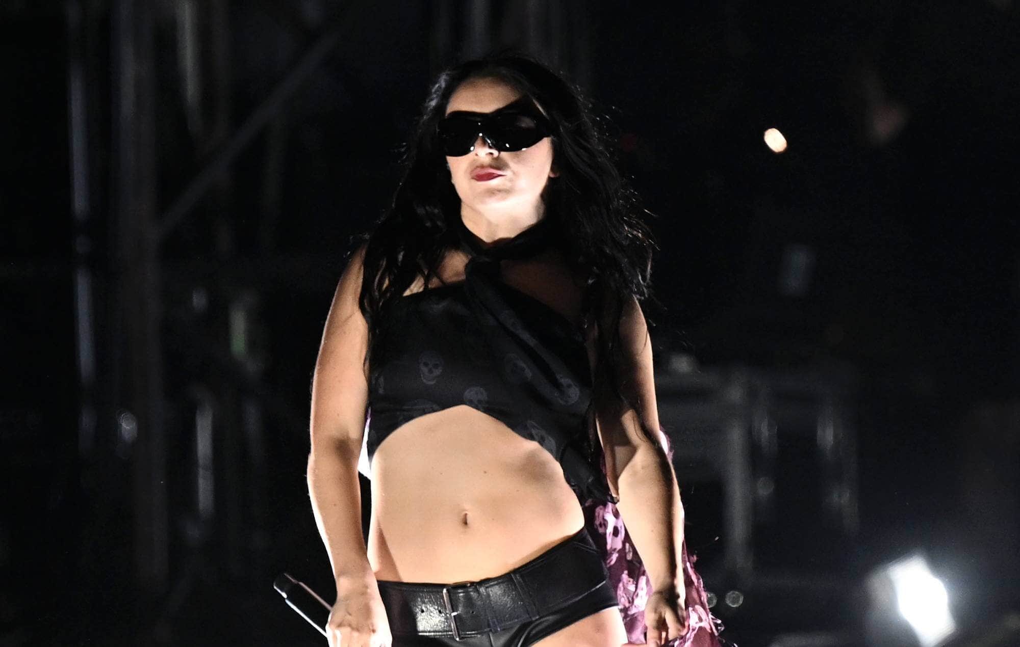 Charli XCX performing at Glastonbury 2025