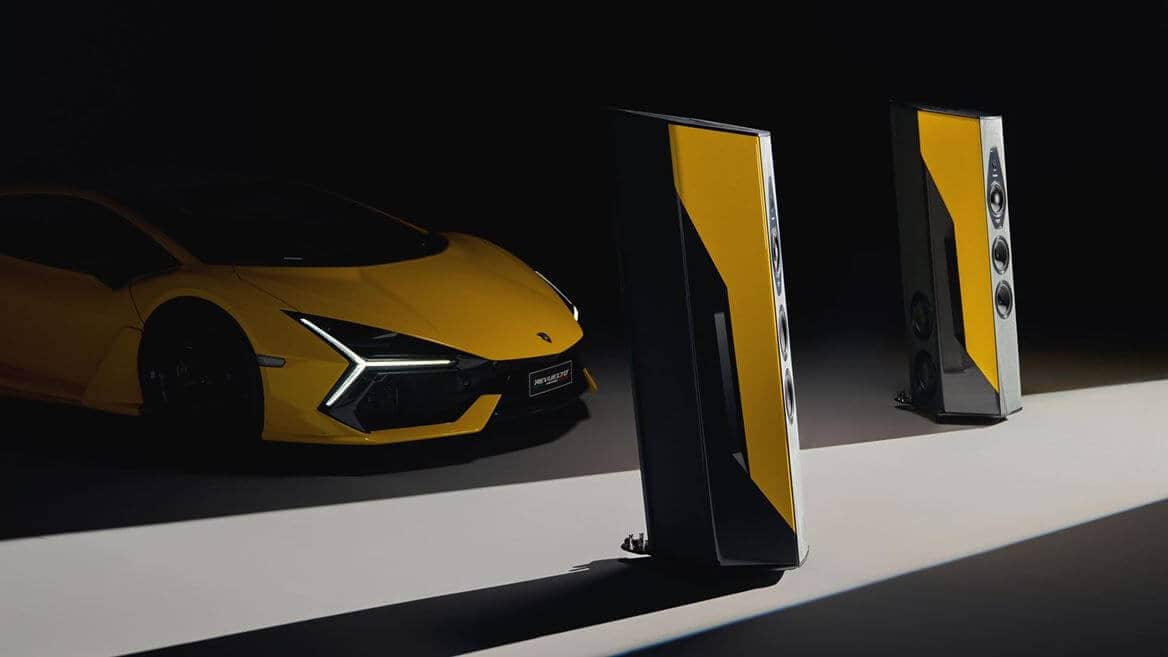 Il Cremonese Ex3me speakers in Lamborghini-inspired finishes