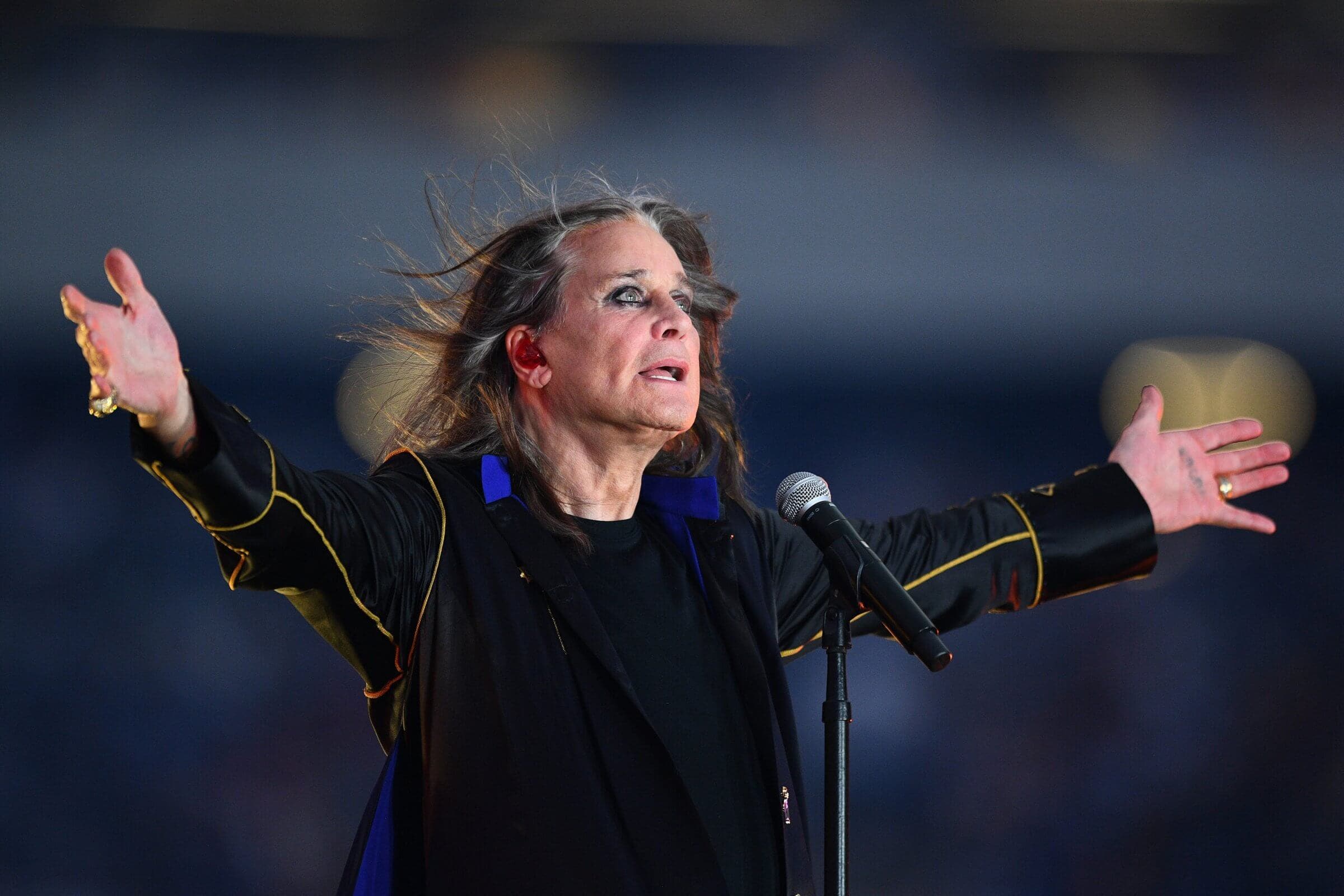 Ozzy Osbourne performing on stage