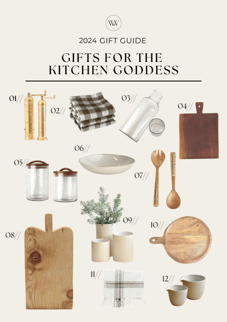 Gift Guide with Gifts for the Kitchen Goddess