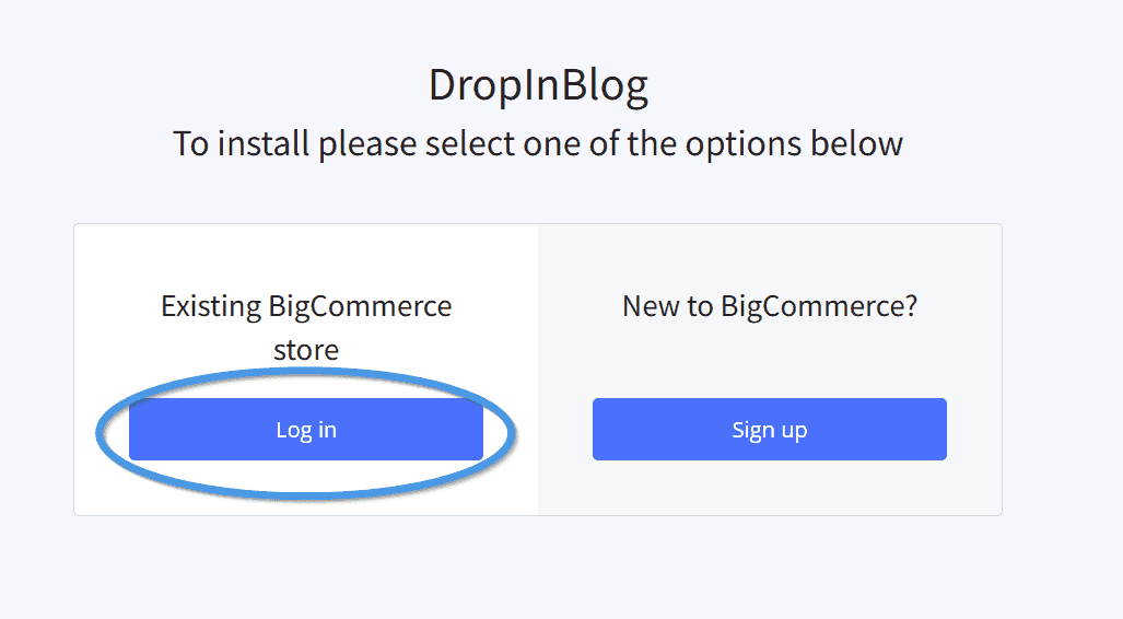 BigCommerce blog install step