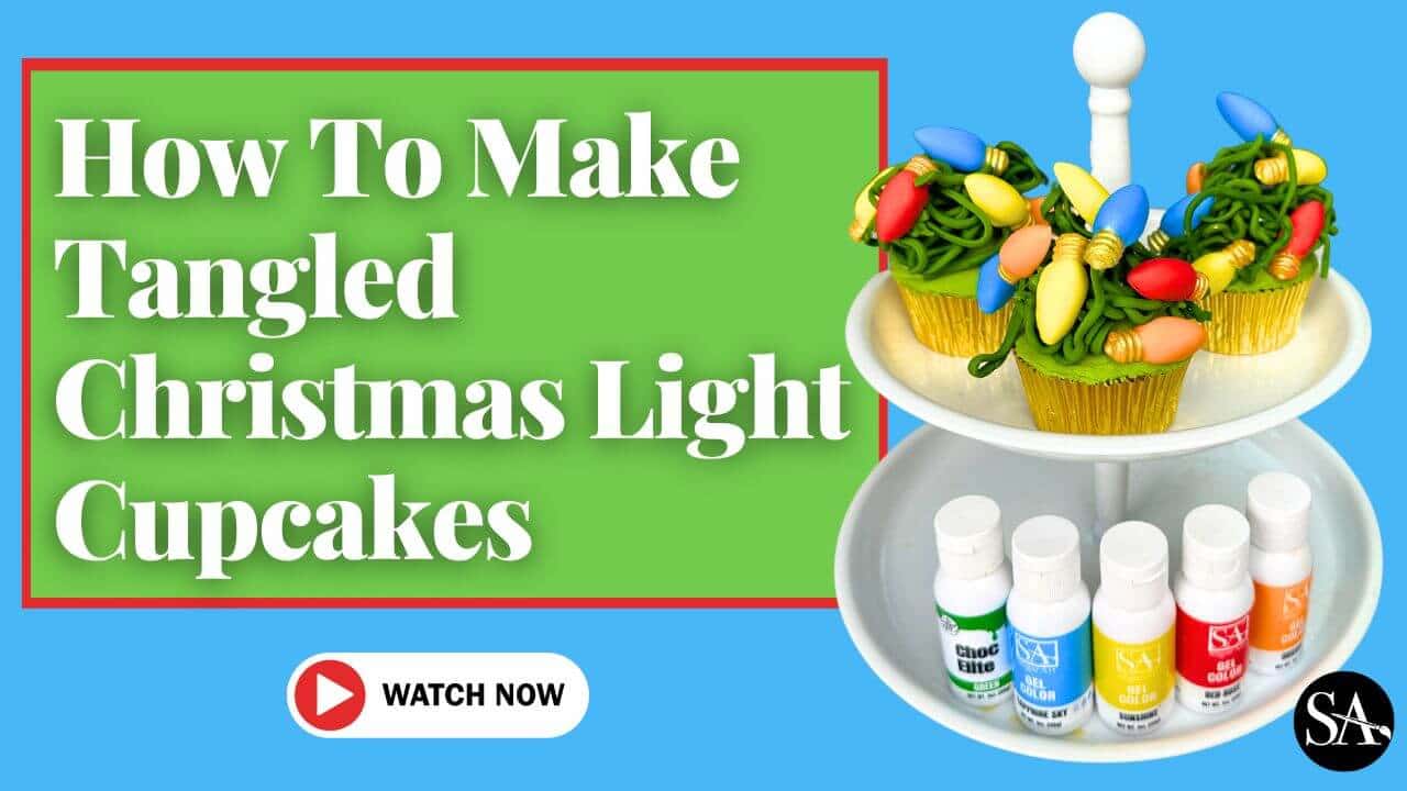 Festive Treat: How To make Tangled Christmas Light Cupcakes