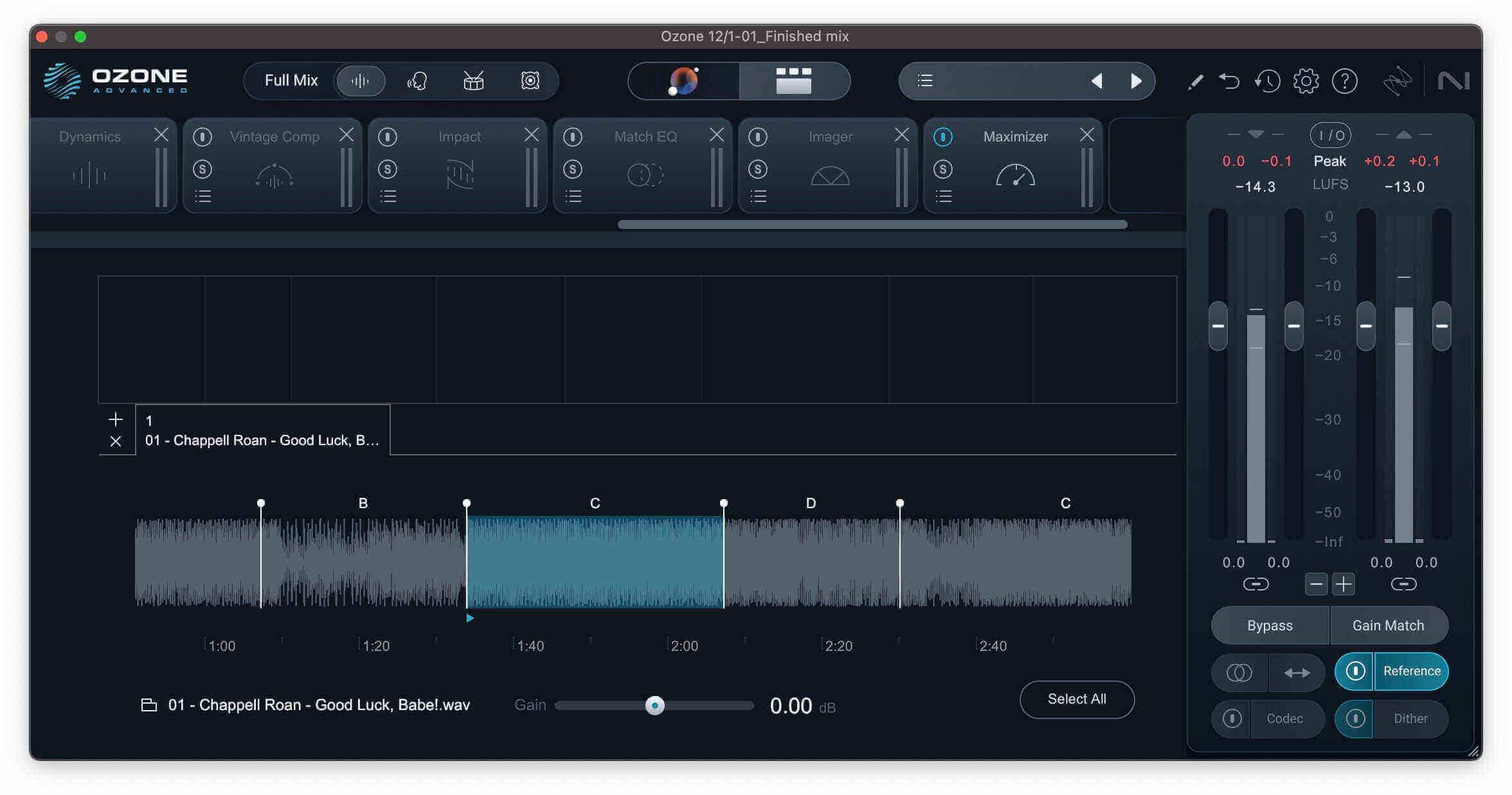 Using reference tracks in Ozone