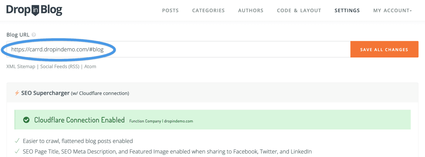 Carrd blog install step