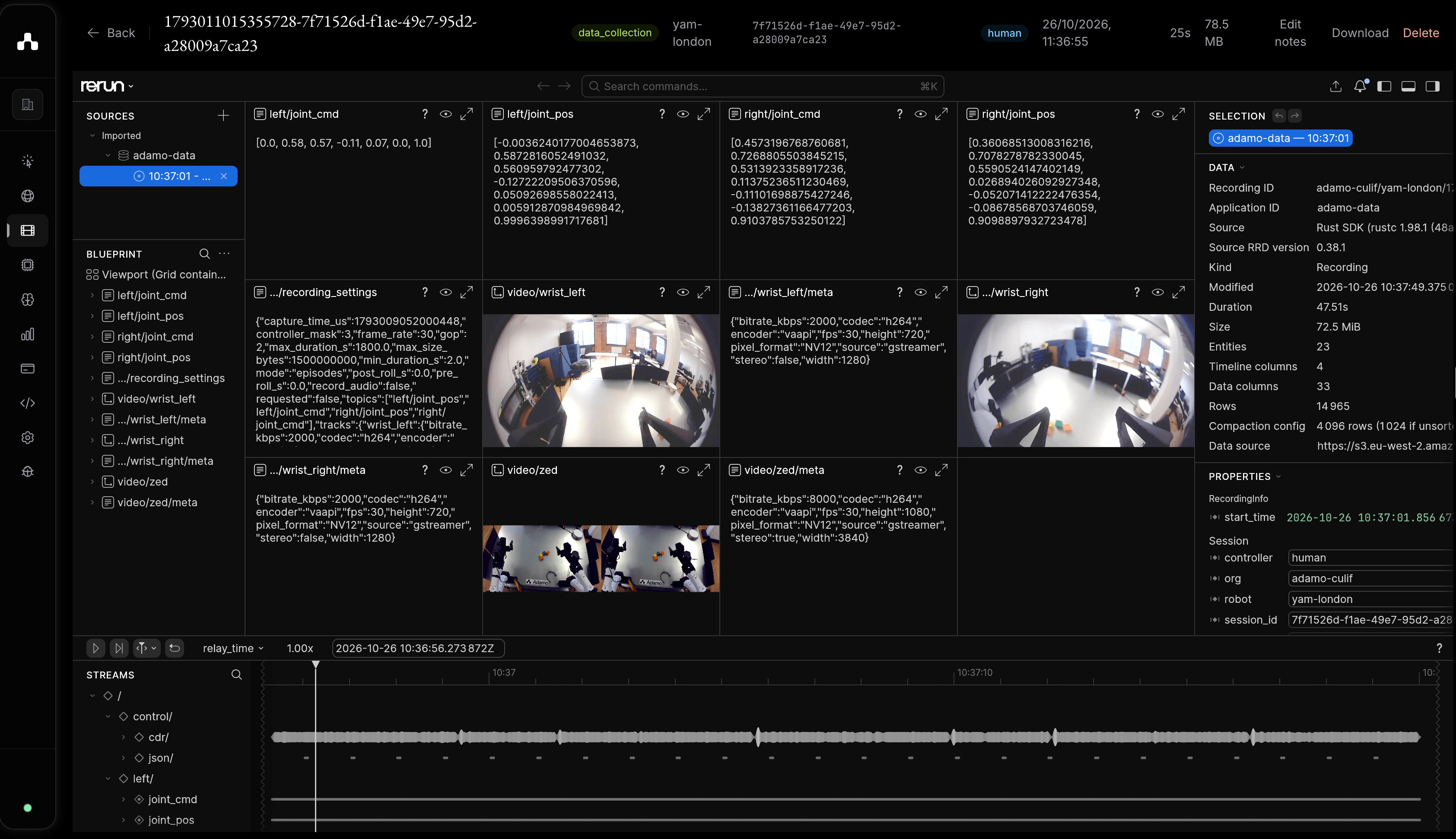 Teleoperation Data Collection: How to store and capture teleop data