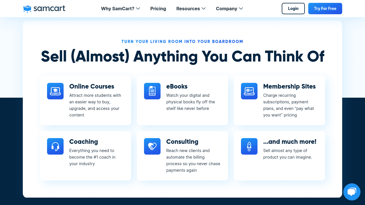 SamCart: sell anything