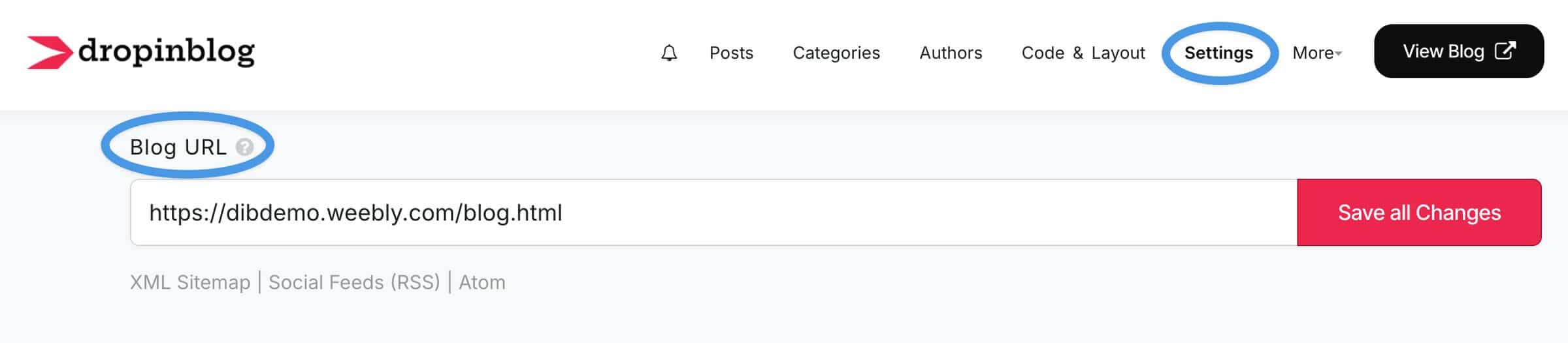 Weebly blog install step