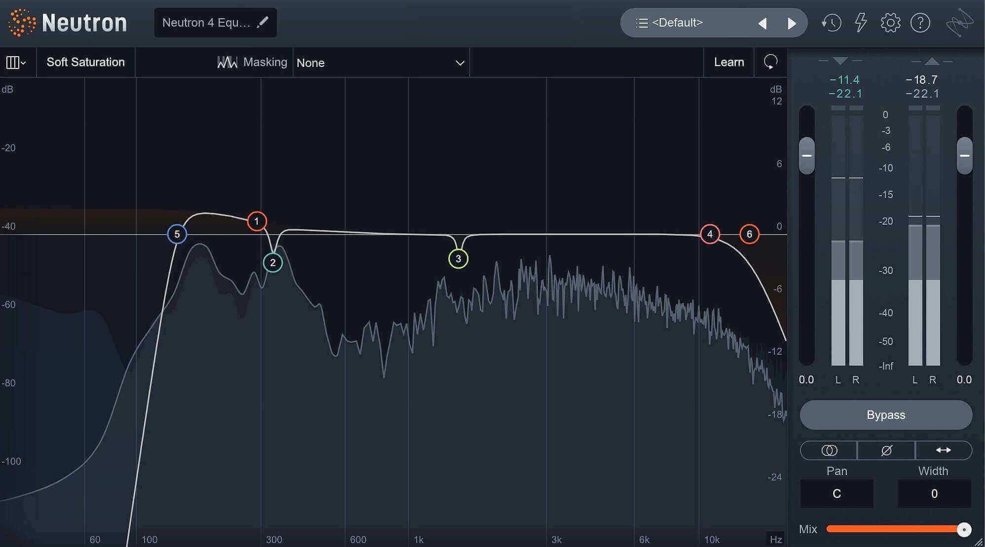 EQ settings for an 808 snare