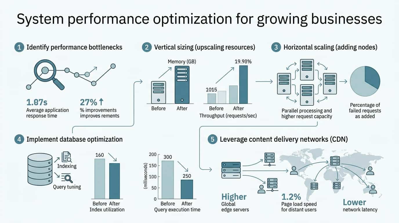 System Performance Optimization for Growing Businesses infographic
