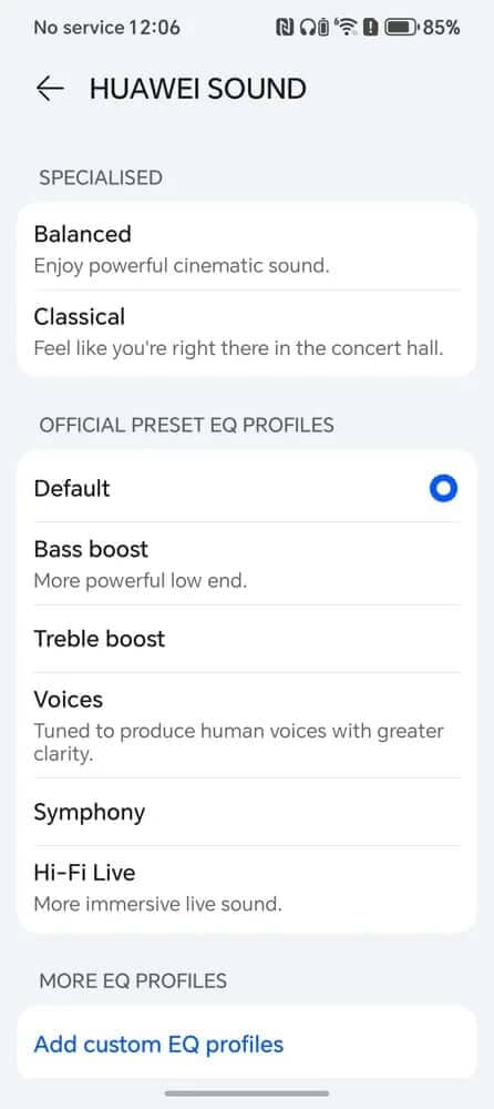 AI Life Equalizer Settings