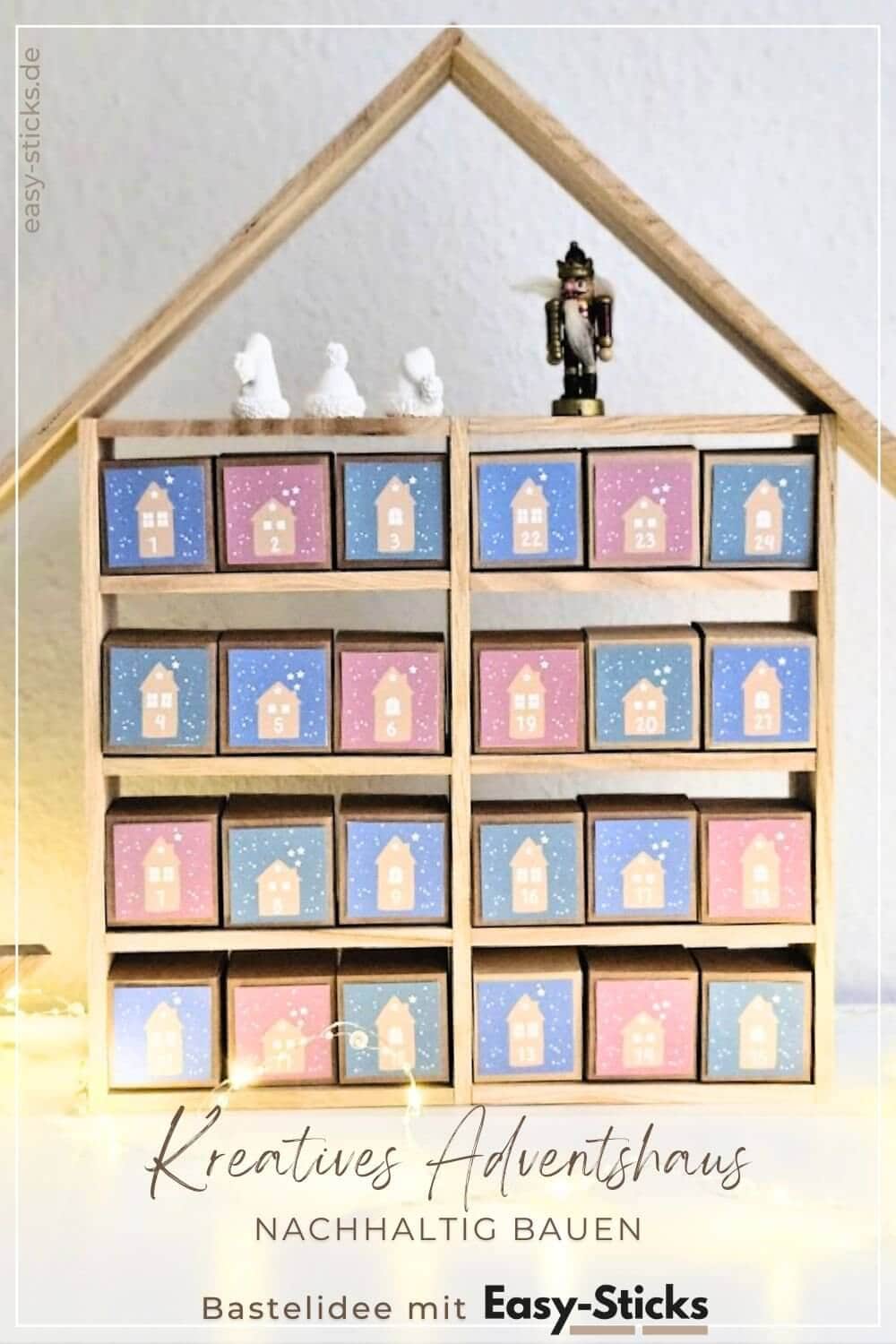 Adventskalender Haus – Bastelidee mit Deko-Effekt