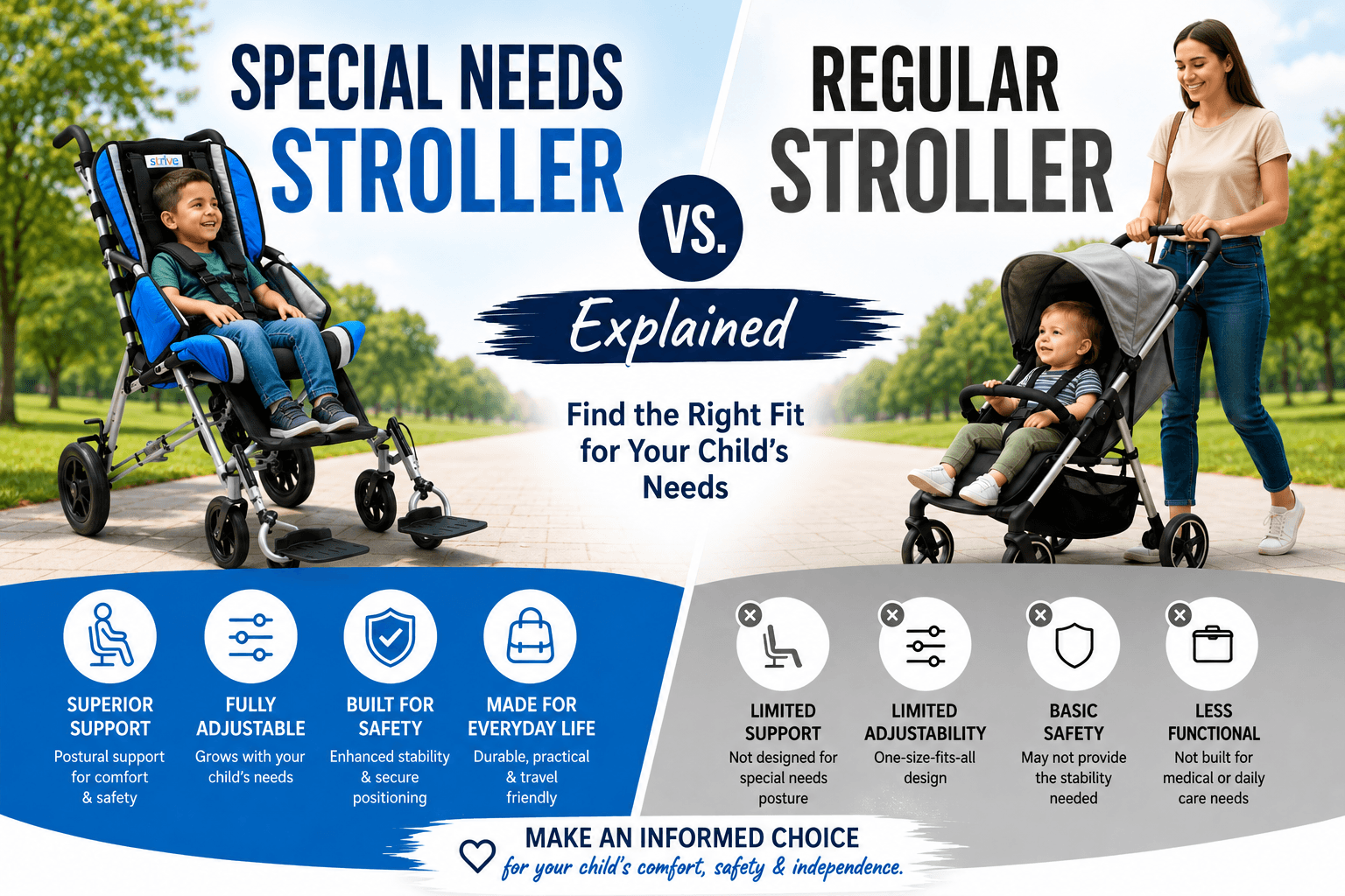 Special Needs Stroller vs Regular Stroller Explained