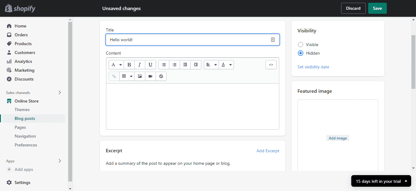 Shopify blog