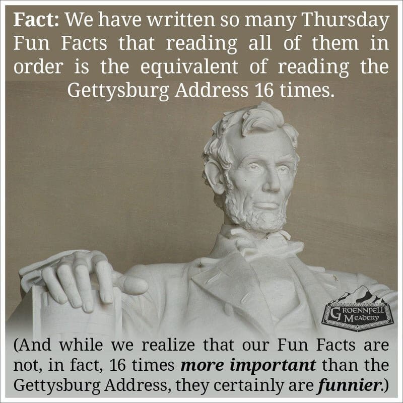 Thursday Fun Fact 10-15: Gettysburg Address