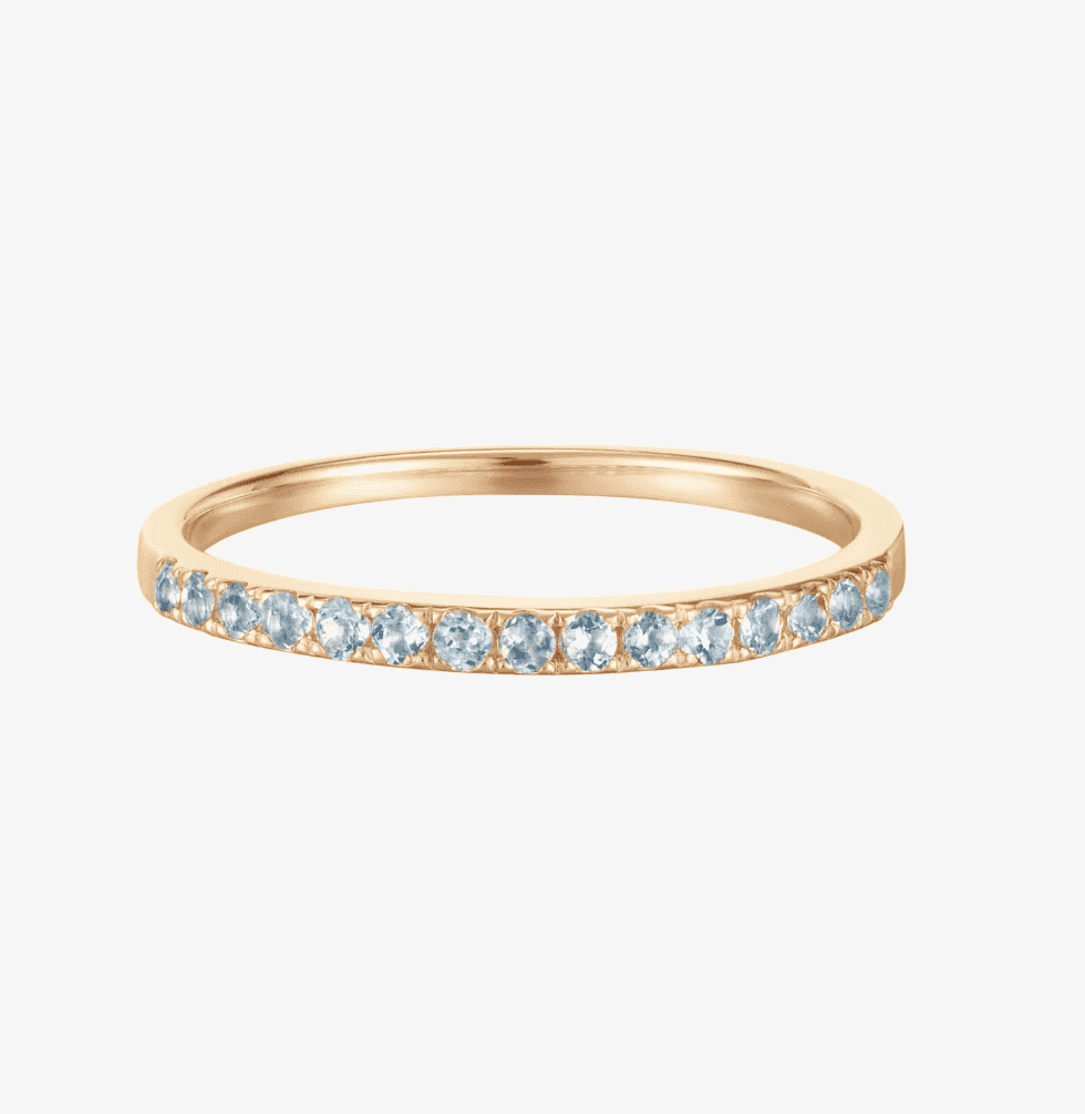 eternity aquamarine ring
