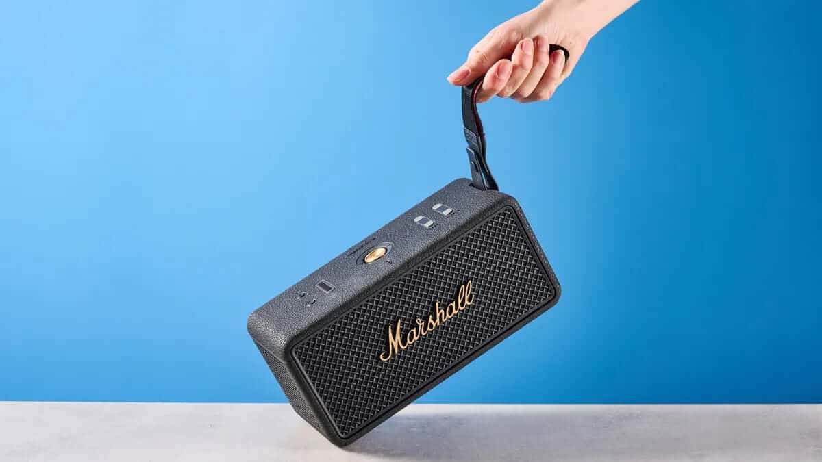 Marshall Middleton II exudes classic style with a sleek black and brass finish.