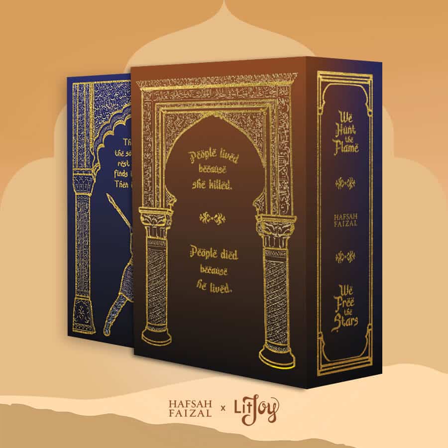 LitJoy's We Hunt the Flames Special Edition Box Set slipcase - back