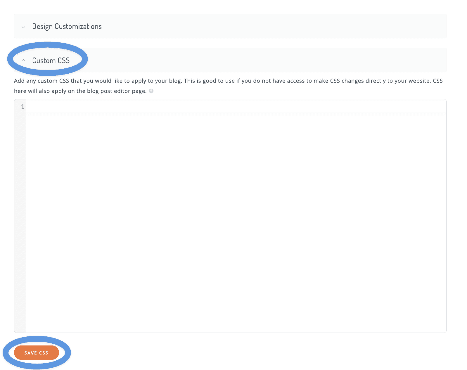 Add custom code in DropInBlog