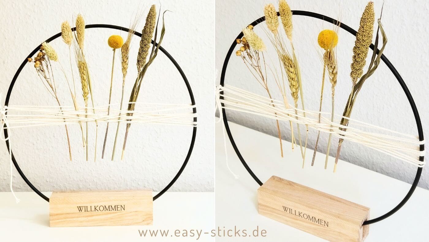 Dekokranz Ständer aus Easy-Sticks selber machen