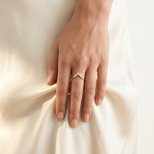 CZ Graduated Swirl Ring