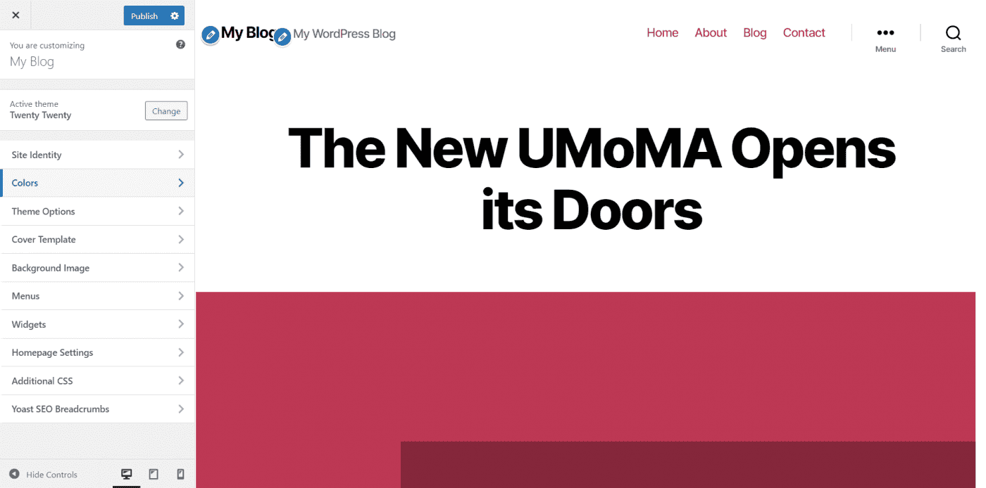 WordPress editor
