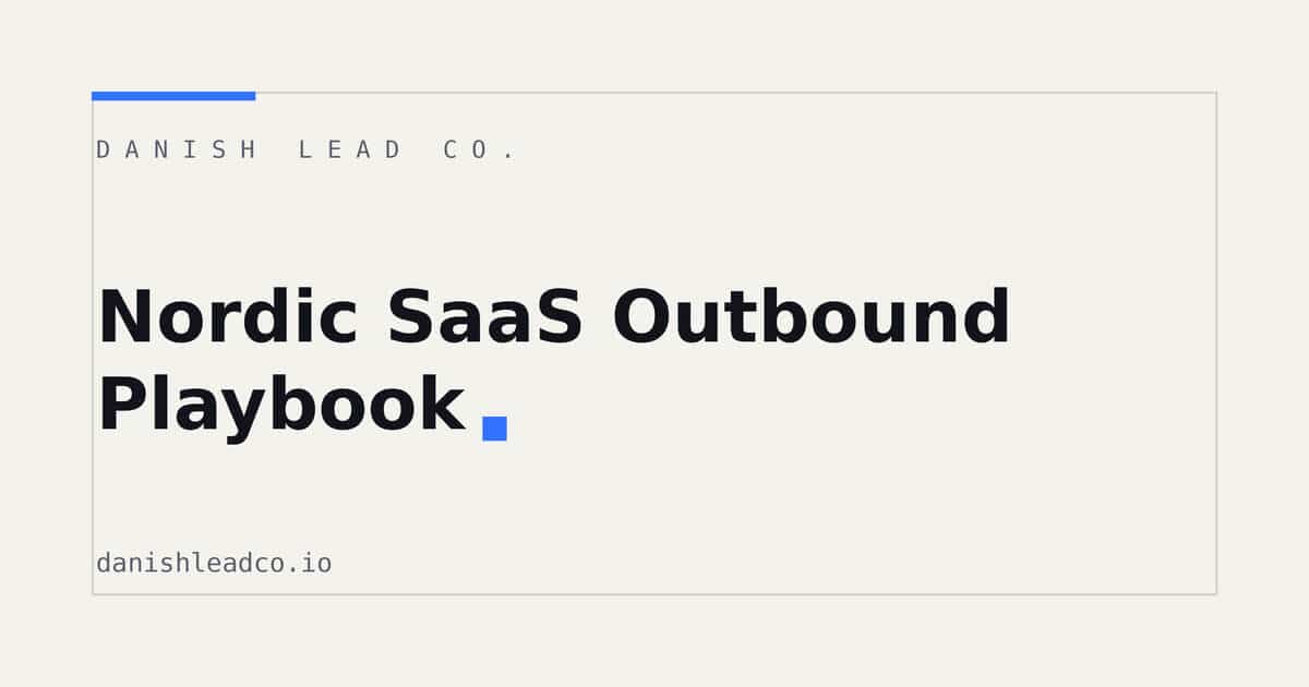 Nordic SaaS Outbound Playbook: Entering the US Market