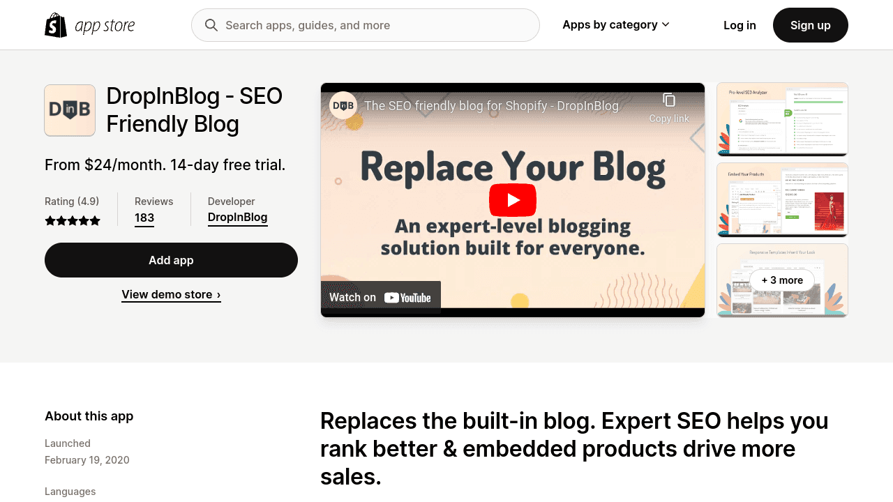DropInBlog for Shopify