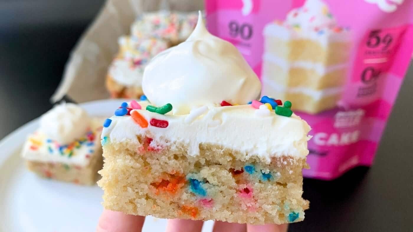 Keto Funfetti Butter Cake Bars