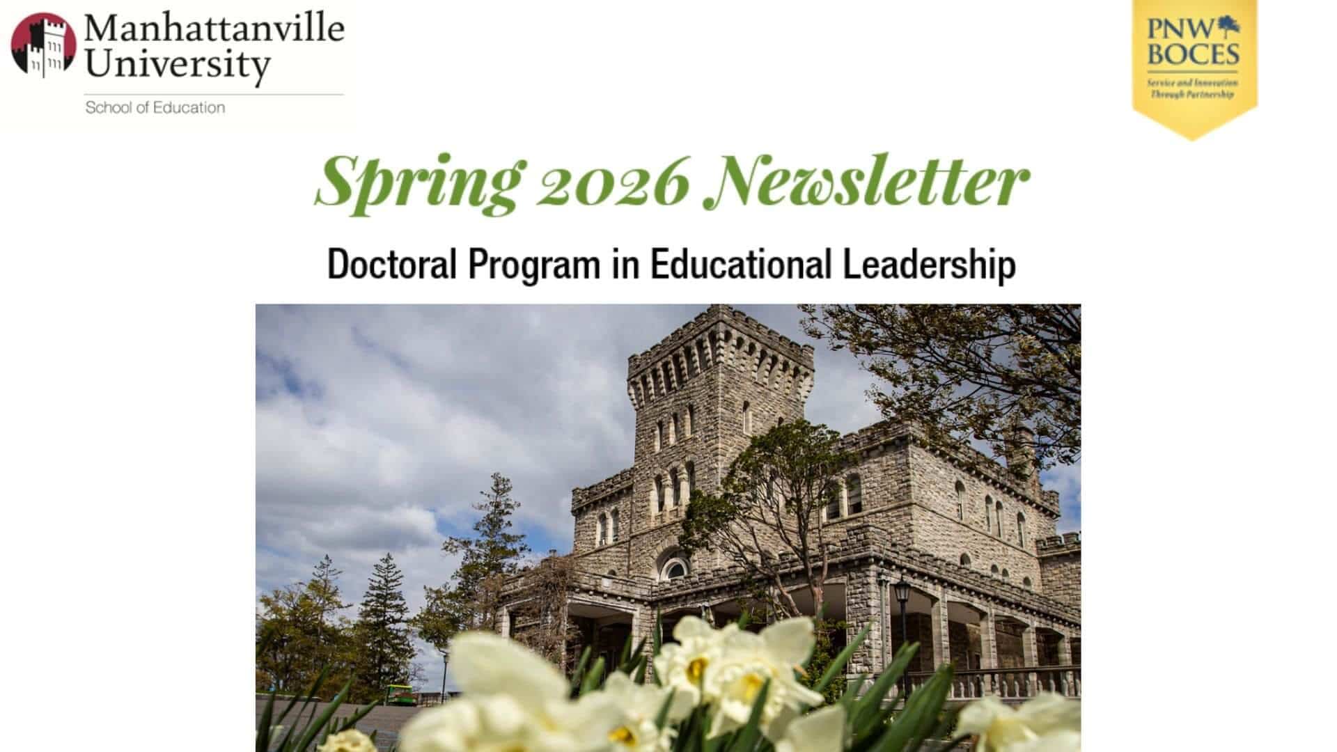 Manhattanville University's EdD Spring 2026 Newsletter!